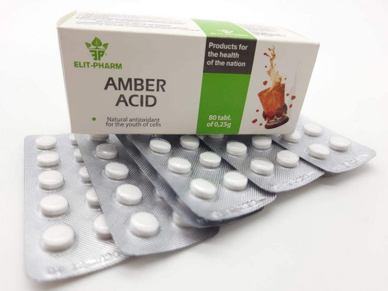 Amber Acid -Yantarnaya Kislota 40 tb (Elit-Pharm) – MatreshkaDeli