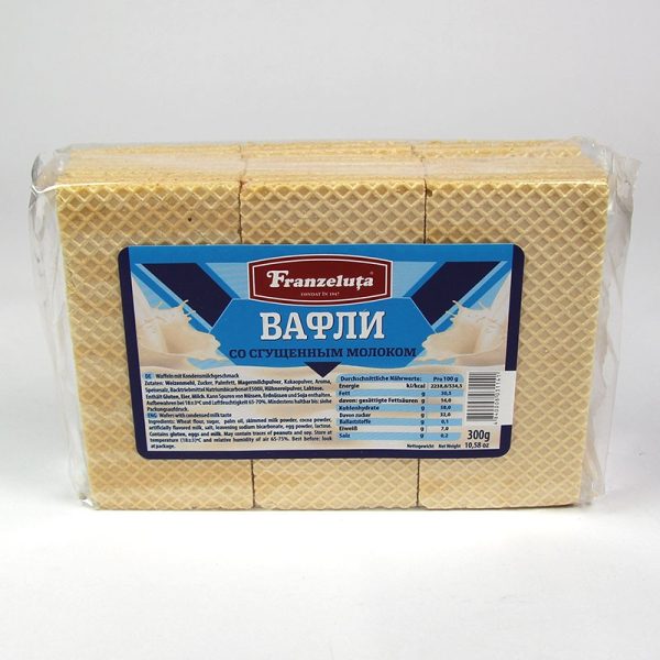 Wafers w/Condensed Milk 300g (Franzeluta)