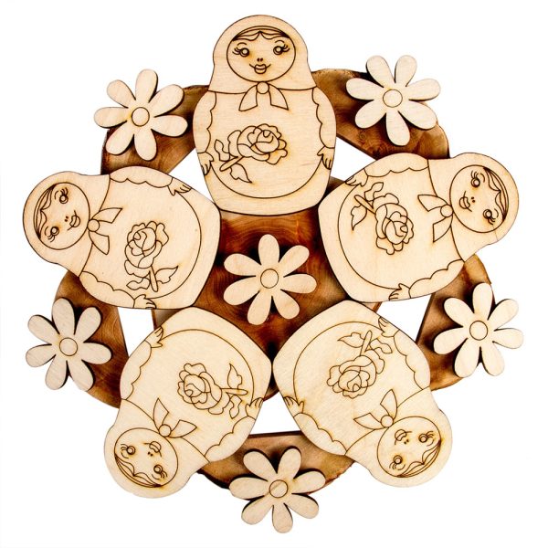 Matreshka Design Wood Trivet